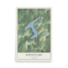 Map of Harveys Lake, Pennsylvania, 12 x 18 inch unframed archival matte print