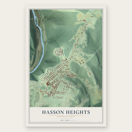 Hasson Heights, Pennsylvania map print, the full design