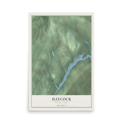 Map of Haycock, Pennsylvania, 12 x 18 inch unframed archival matte print