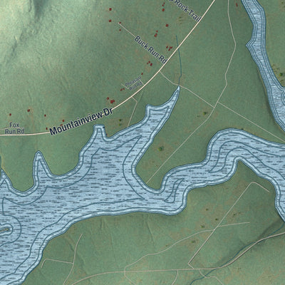 Close-up of the map of Haycock, Pennsylvania print showing street and building detail