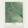 Hazen, Pennsylvania map print, the full design