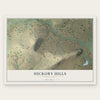 Hickory Hills, Pennsylvania map print, the full design