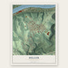 Hiller, Pennsylvania map print, the full design