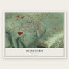 Hometown, Pennsylvania map print, the full design