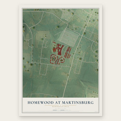 Homewood at Martinsburg, Pennsylvania map print, the full design