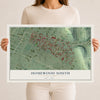 Map of Homewood South, Pennsylvania, 12 x 18 inch unframed archival matte print
