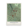 Map of Homewood West, Pennsylvania, 12 x 18 inch unframed archival matte print