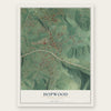 Hopwood, Pennsylvania map print, the full design
