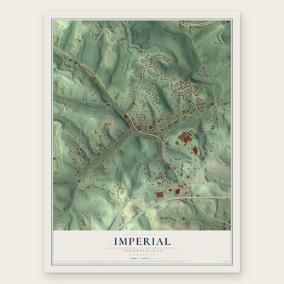 Imperial, Pennsylvania map print, the full design