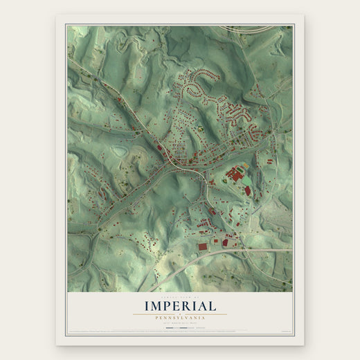 Imperial, Pennsylvania map print, the full design