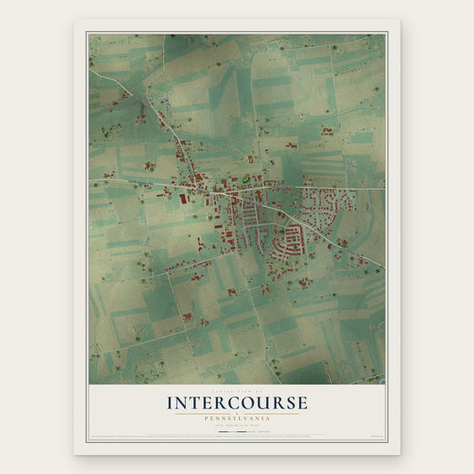 Intercourse, Pennsylvania map print, the full design