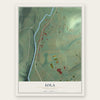 Iola, Pennsylvania map print, the full design