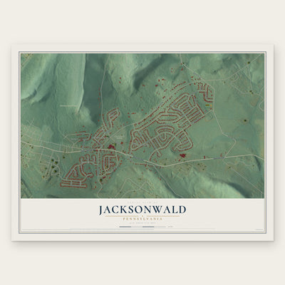 Jacksonwald, Pennsylvania map print, the full design