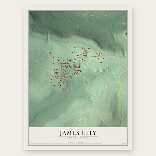 James City, Pennsylvania map print, the full design