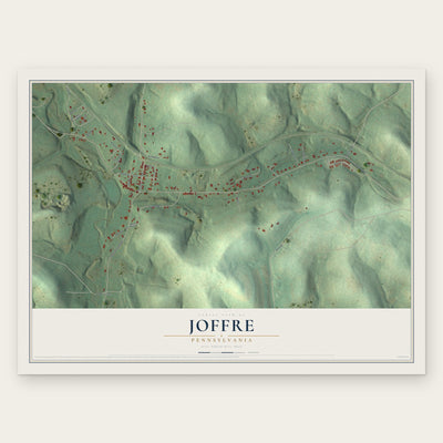 Joffre, Pennsylvania map print, the full design