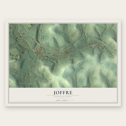 Joffre, Pennsylvania map print, the full design
