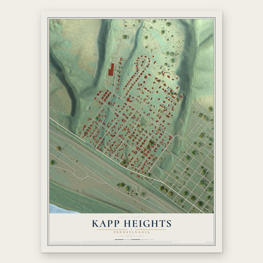 Kapp Heights, Pennsylvania map print, the full design