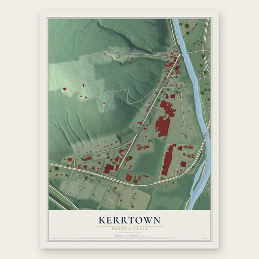 Kerrtown, Pennsylvania map print, the full design