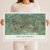Map of King of Prussia, Pennsylvania, 12 x 18 inch unframed archival matte print