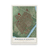 Map of the Borough of Kingston, Luzerne County, Pennsylvania, 12 x 18 inch unframed archival matte print