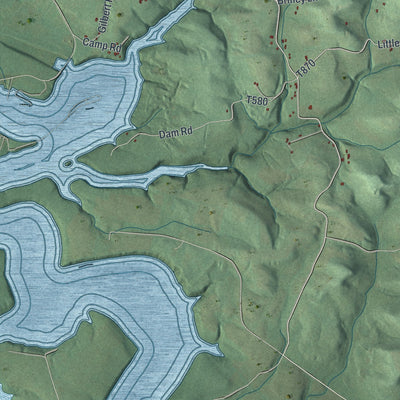Second close-up of the map of Kittanning, Armstrong County, Pennsylvania print showing more streets and buildings