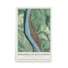Map of the Borough of Kittanning, Armstrong County, Pennsylvania, 12 x 18 inch unframed archival matte print