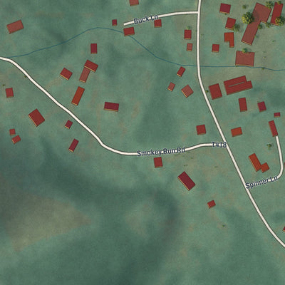 Close-up of the map of Klahr, Pennsylvania print showing street and building detail
