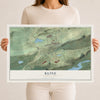 Map of Kline, Pennsylvania, 12 x 18 inch unframed archival matte print