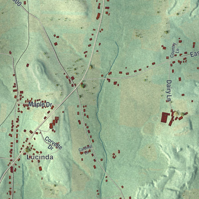 Close-up of the map of Knox, Clarion County, Pennsylvania print showing street and building detail