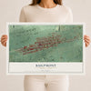 Map of Kulpmont, Pennsylvania, 12 x 18 inch unframed archival matte print