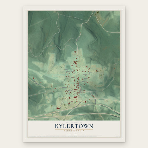 Kylertown, Pennsylvania map print, the full design
