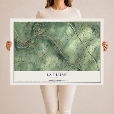 Map of La Plume, Pennsylvania, 24 x 36 inch unframed archival matte print
