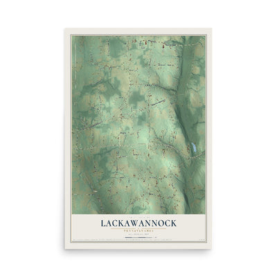 Map of Lackawannock, Pennsylvania, 12 x 18 inch unframed archival matte print