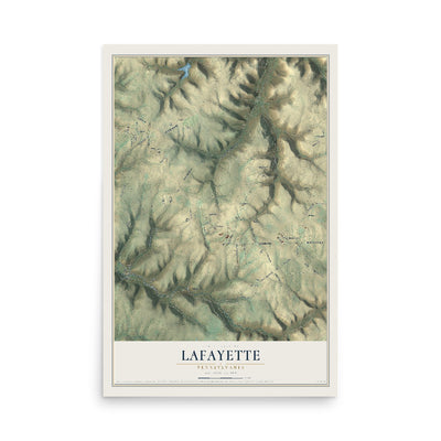 Map of Lafayette, Pennsylvania, 12 x 18 inch unframed archival matte print