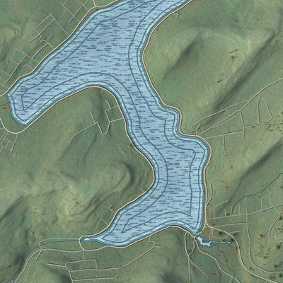 Close-up of the map of Lake, Luzerne County, Pennsylvania print showing street and building detail