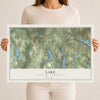 Map of Lake, Wayne County, Pennsylvania, 12 x 18 inch unframed archival matte print