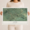 Map of Lamar, Pennsylvania, 12 x 18 inch unframed archival matte print