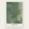 Lampeter, Pennsylvania map print, the full design