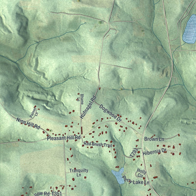 Close-up of the map of Lancaster, Butler County, Pennsylvania print showing street and building detail