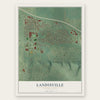 Landisville, Pennsylvania map print, the full design