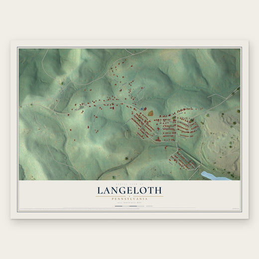 Langeloth, Pennsylvania map print, the full design