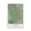 Map of Langhorne, Pennsylvania, 12 x 18 inch unframed archival matte print