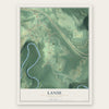Lanse, Pennsylvania map print, the full design