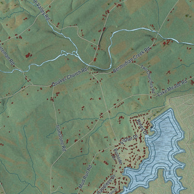 Close-up of the map of Latimore, Pennsylvania print showing street and building detail