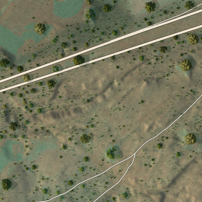 Second close-up of the map of Laurel Run, Pennsylvania print showing more streets and buildings