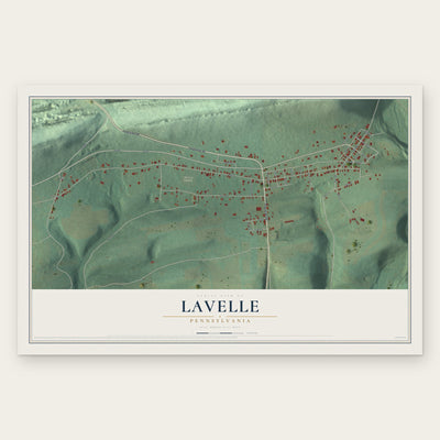 Lavelle, Pennsylvania map print, the full design