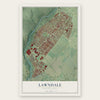 Lawndale, Pennsylvania map print, the full design
