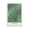 Map of Lawrence, Clearfield County, Pennsylvania, 12 x 18 inch unframed archival matte print