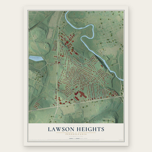 Lawson Heights, Pennsylvania map print, the full design