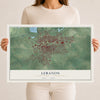 Map of Lebanon, Lebanon County, Pennsylvania, 12 x 18 inch unframed archival matte print